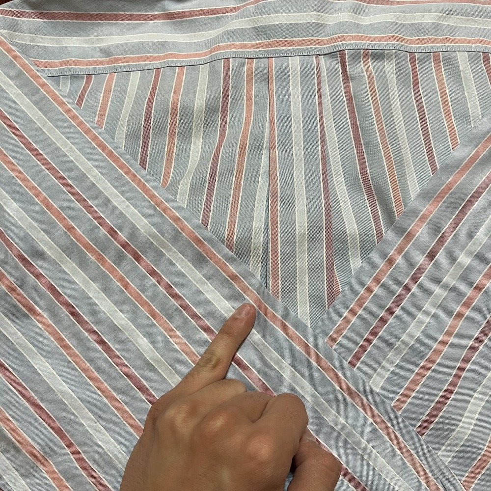 Brooks Brothers Shirt Men Small Blue Pink Striped Regent Fit Button Down READ * - Picture 6 of 13